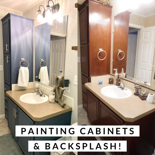 DIY - Updating My Bathroom Cabinets and Backsplash