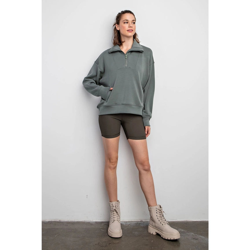 Sage Classy Quarter Zip Pullover