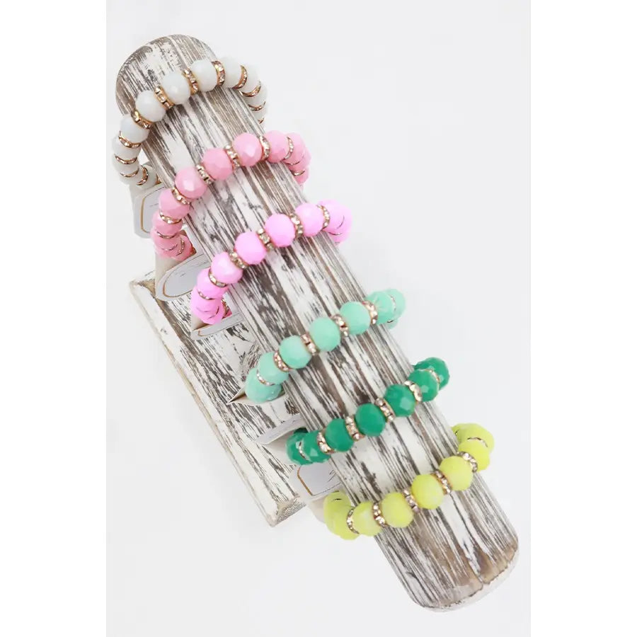 Glass Bead Stretch Bracelet