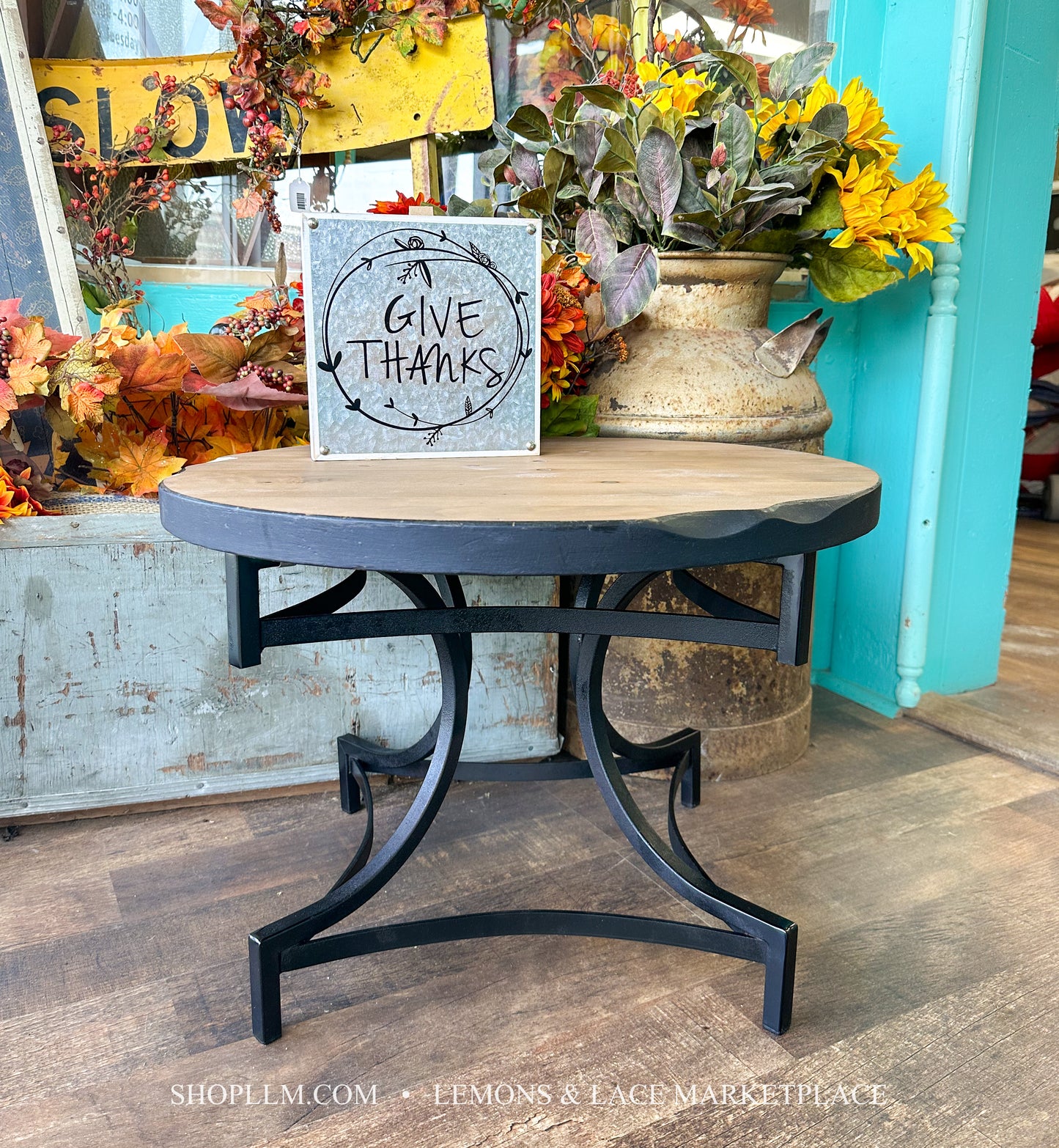 Black Wood/Metal Table