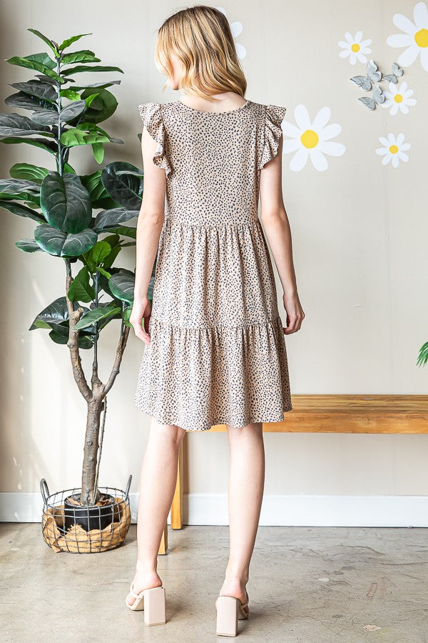 Hot Cat Animal Tiered Mini Dress