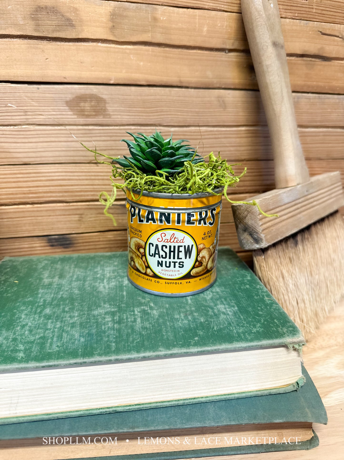 Planters Tin Succulent Floral