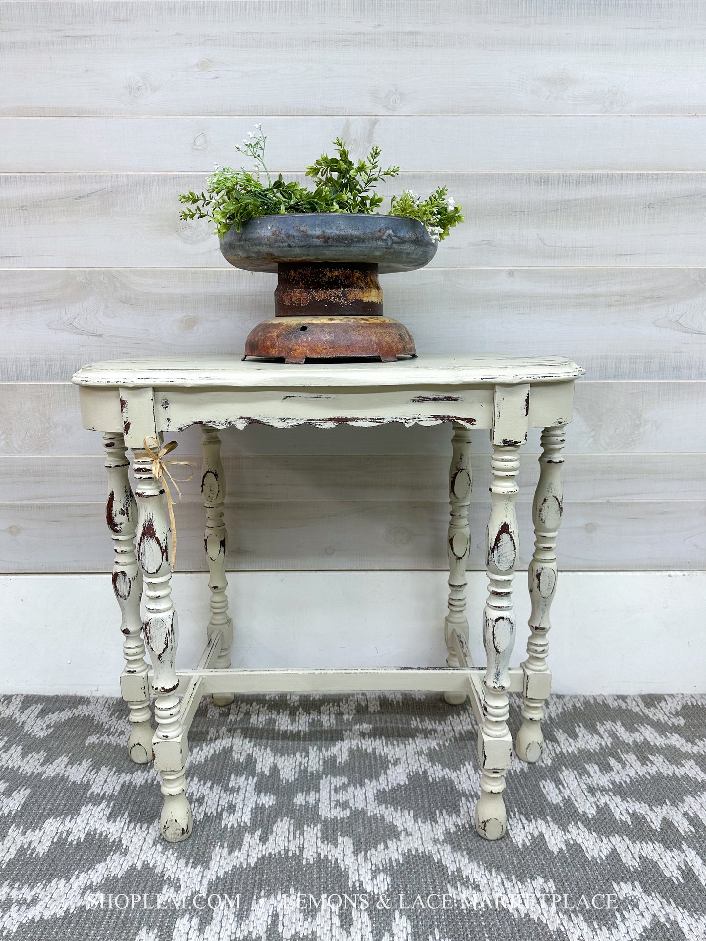 Country Grey Accent Table