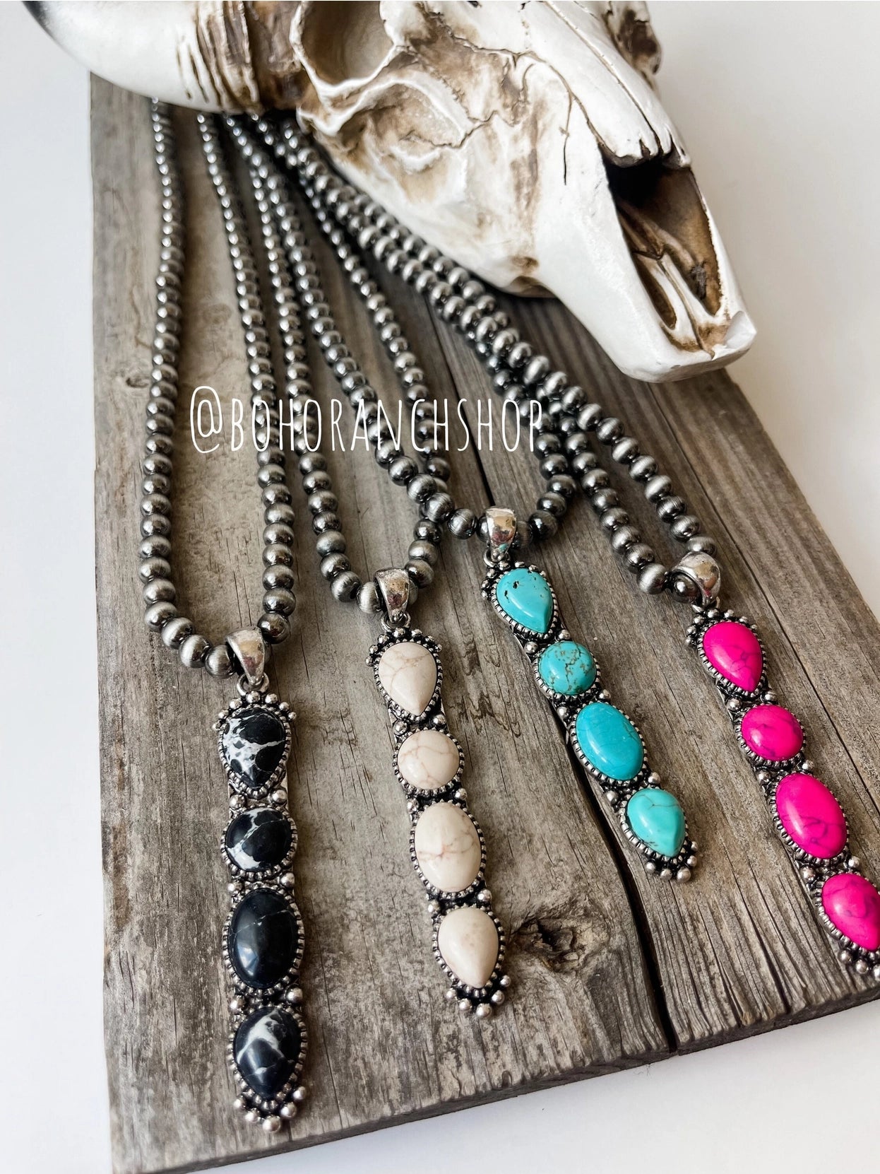 Navajo Style Pendant Necklace Semi Stone Necklace