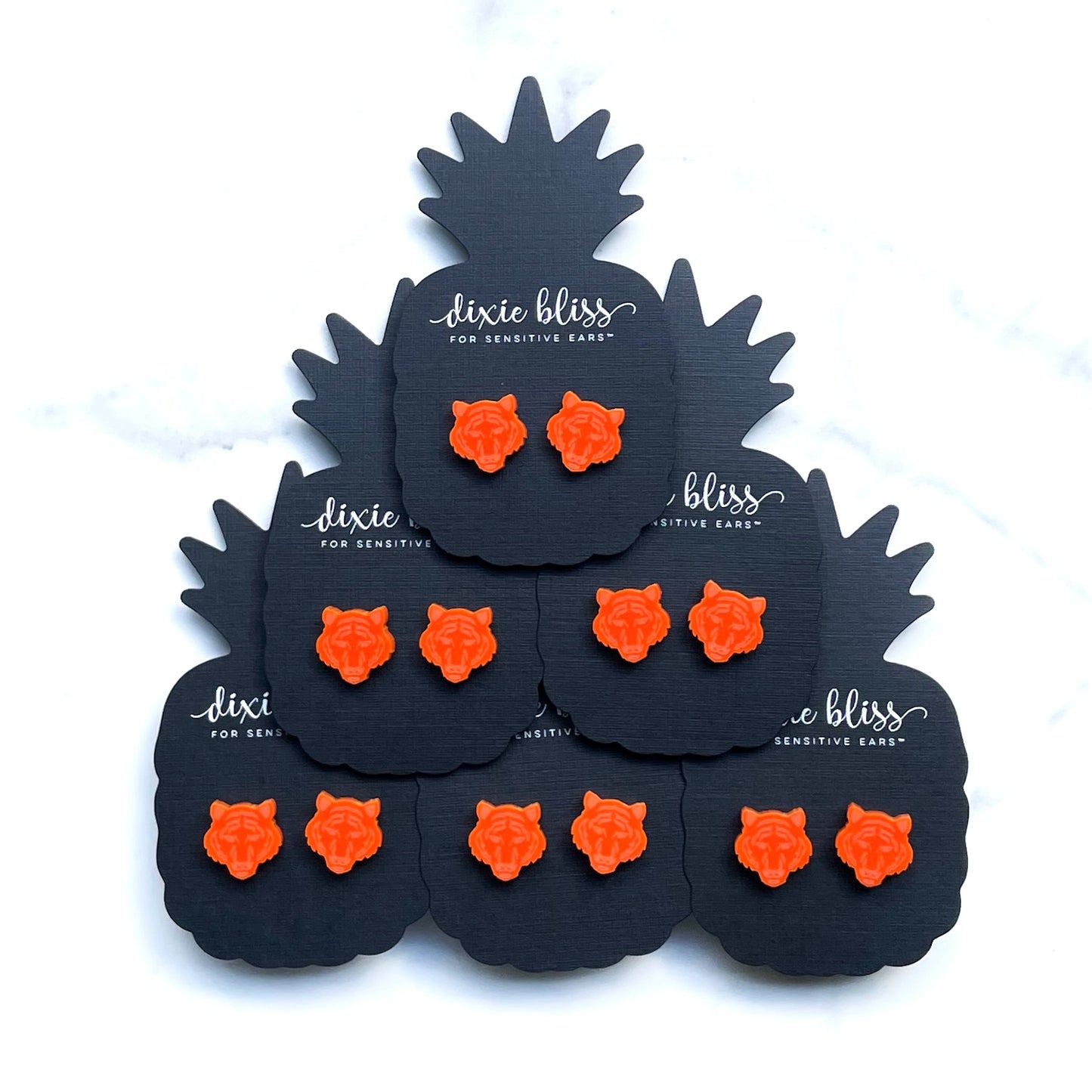 Tigers Stud Earrings - For Sensitive Ears
