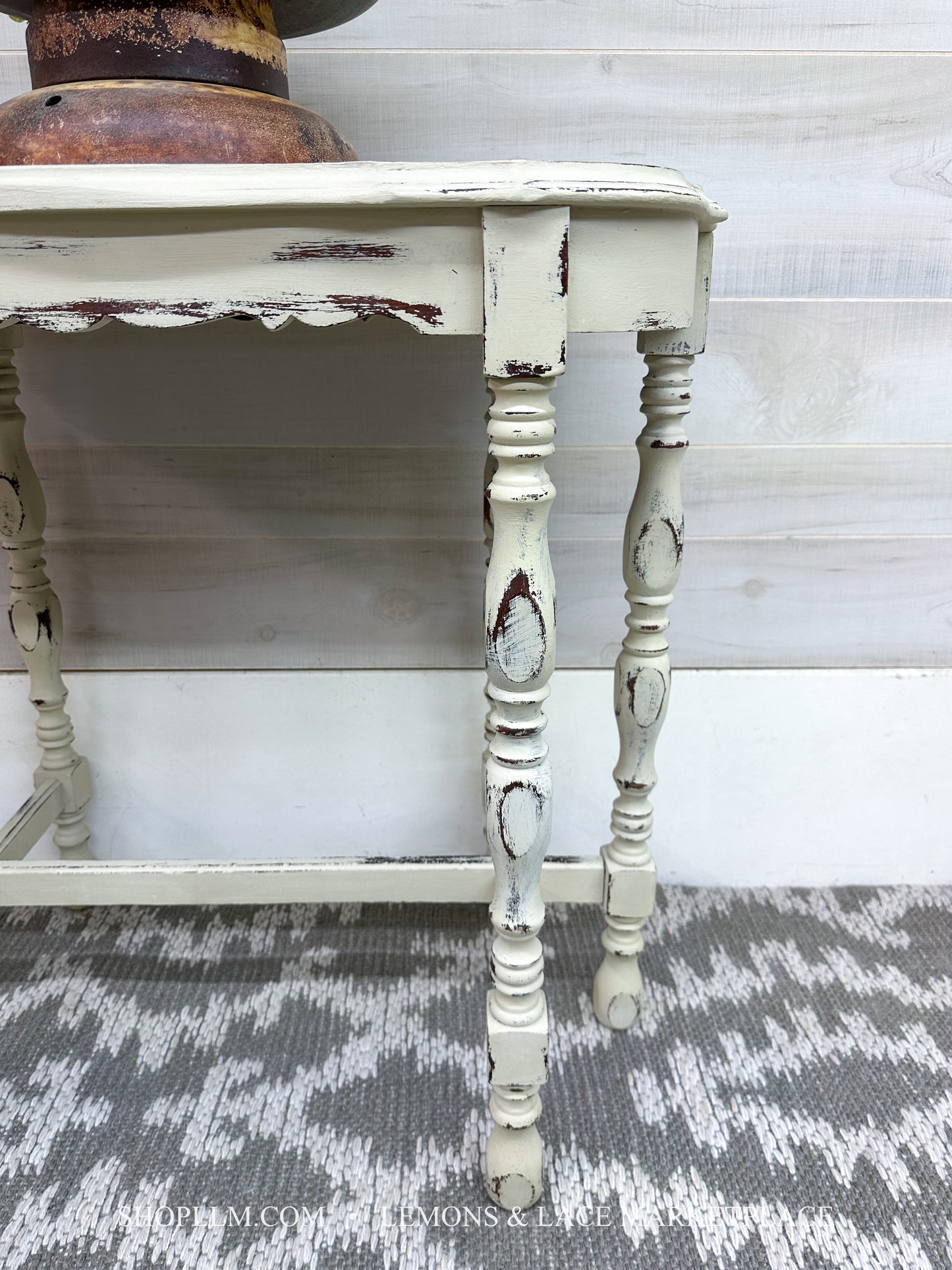 Country Grey Accent Table