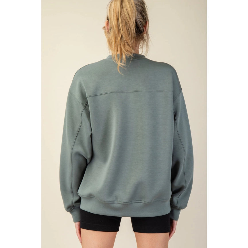 Sage Classy Mock Neck Pullover