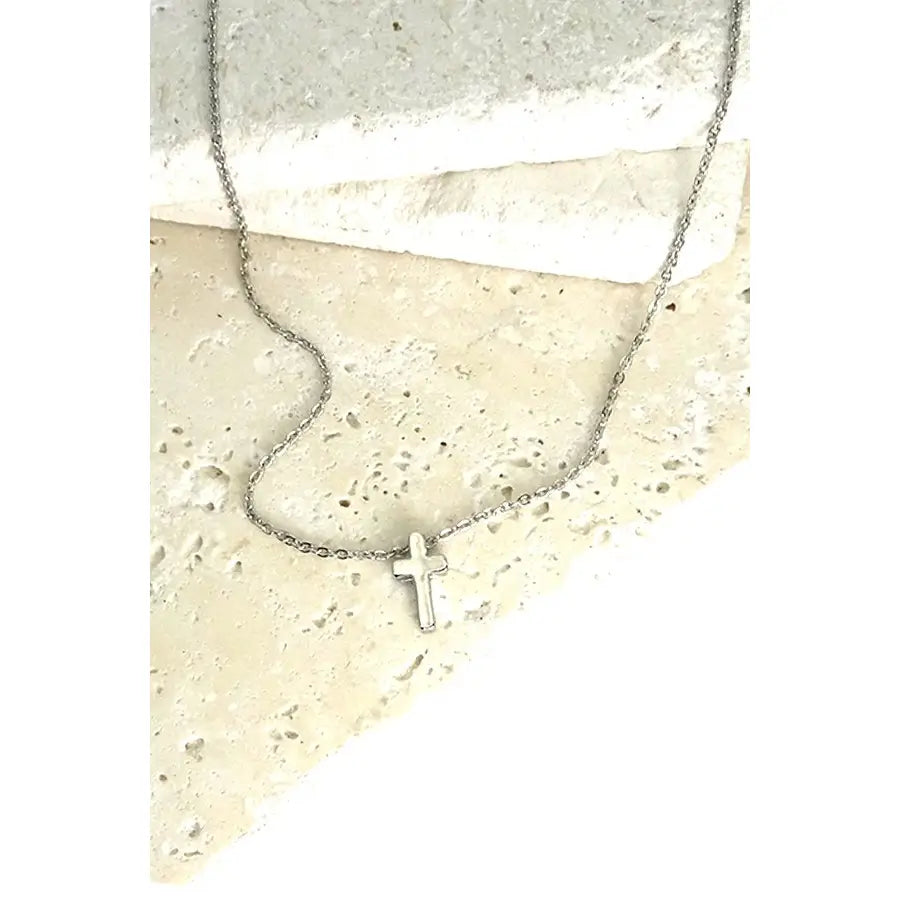 Classic Mini Cross Necklaces Gold or Silver