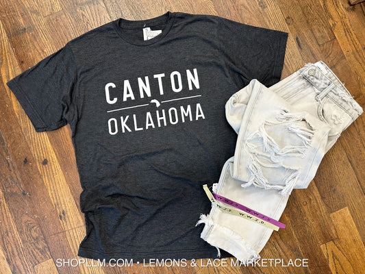 Canton Oklahoma Unisex Tee Graphite