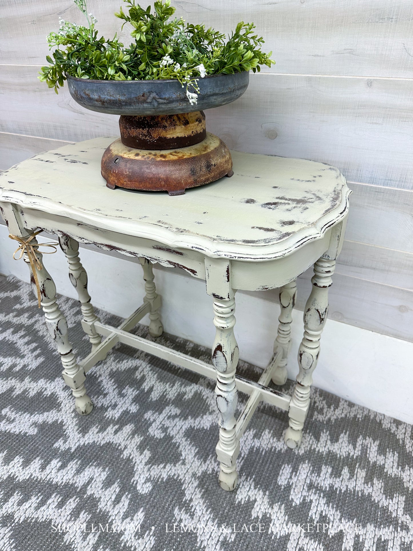 Country Grey Accent Table