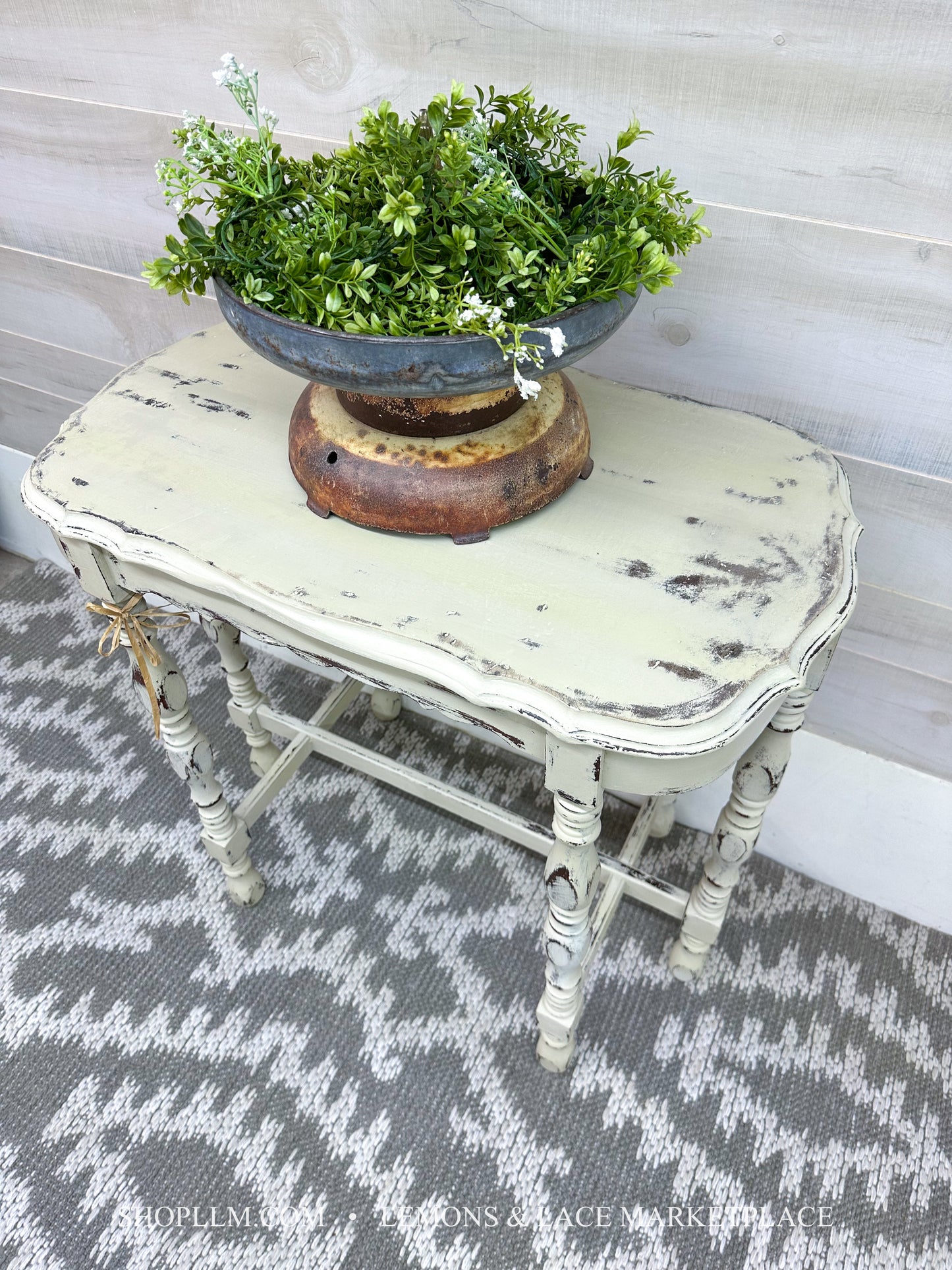 Country Grey Accent Table