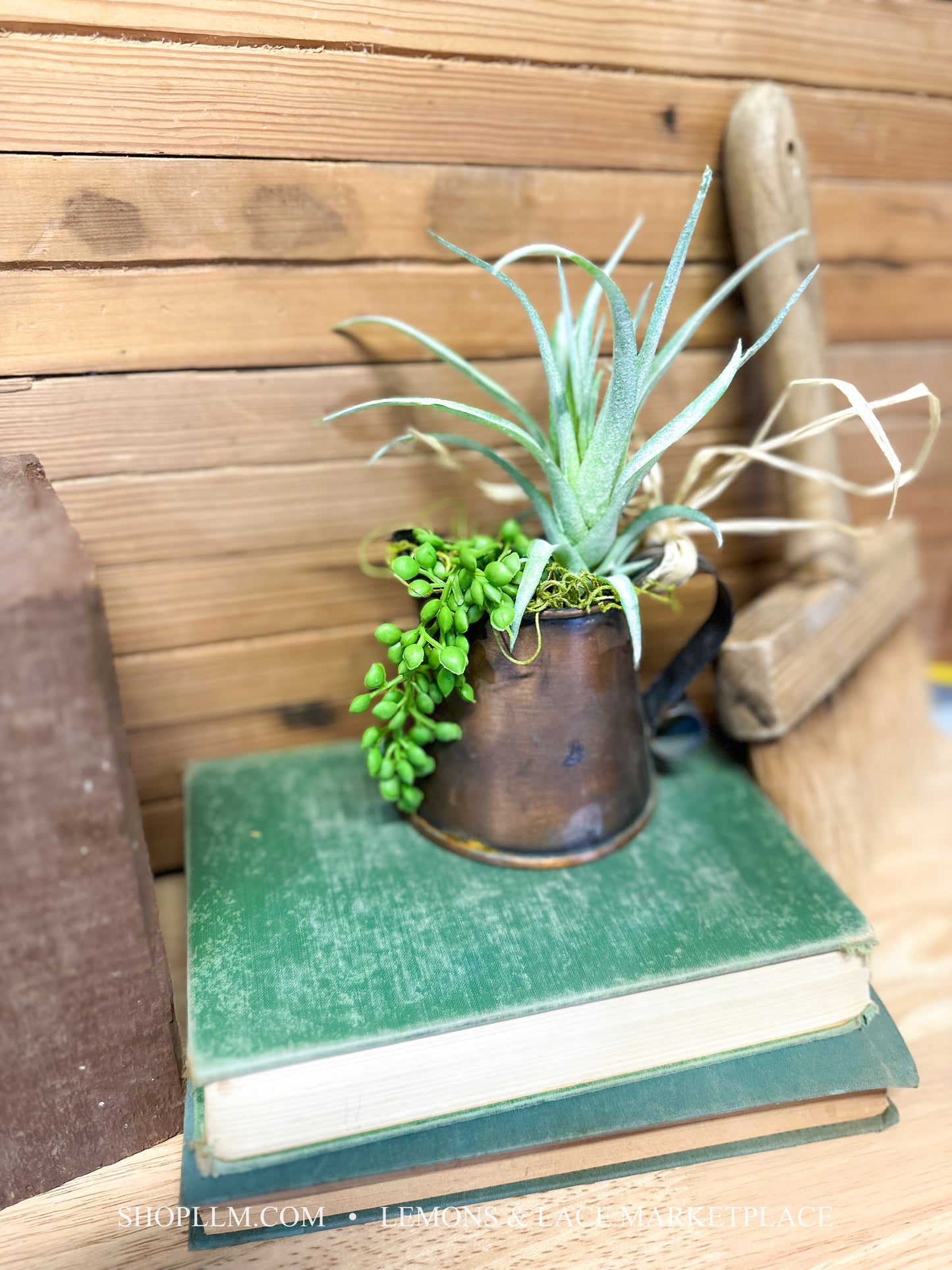 Copper Pitcher Succulent Floral