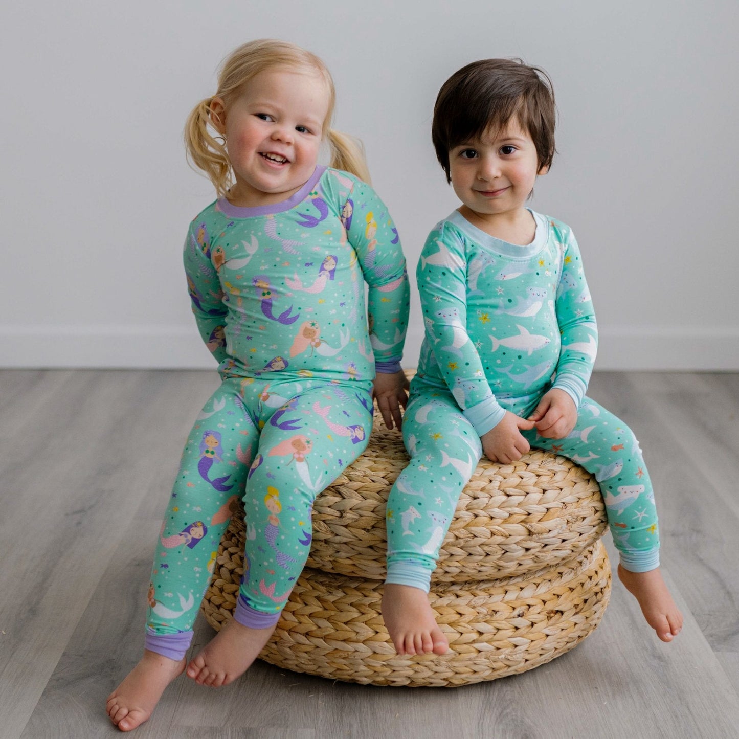 Shark Soiree Two-Piece Bamboo Viscose Pajama Set