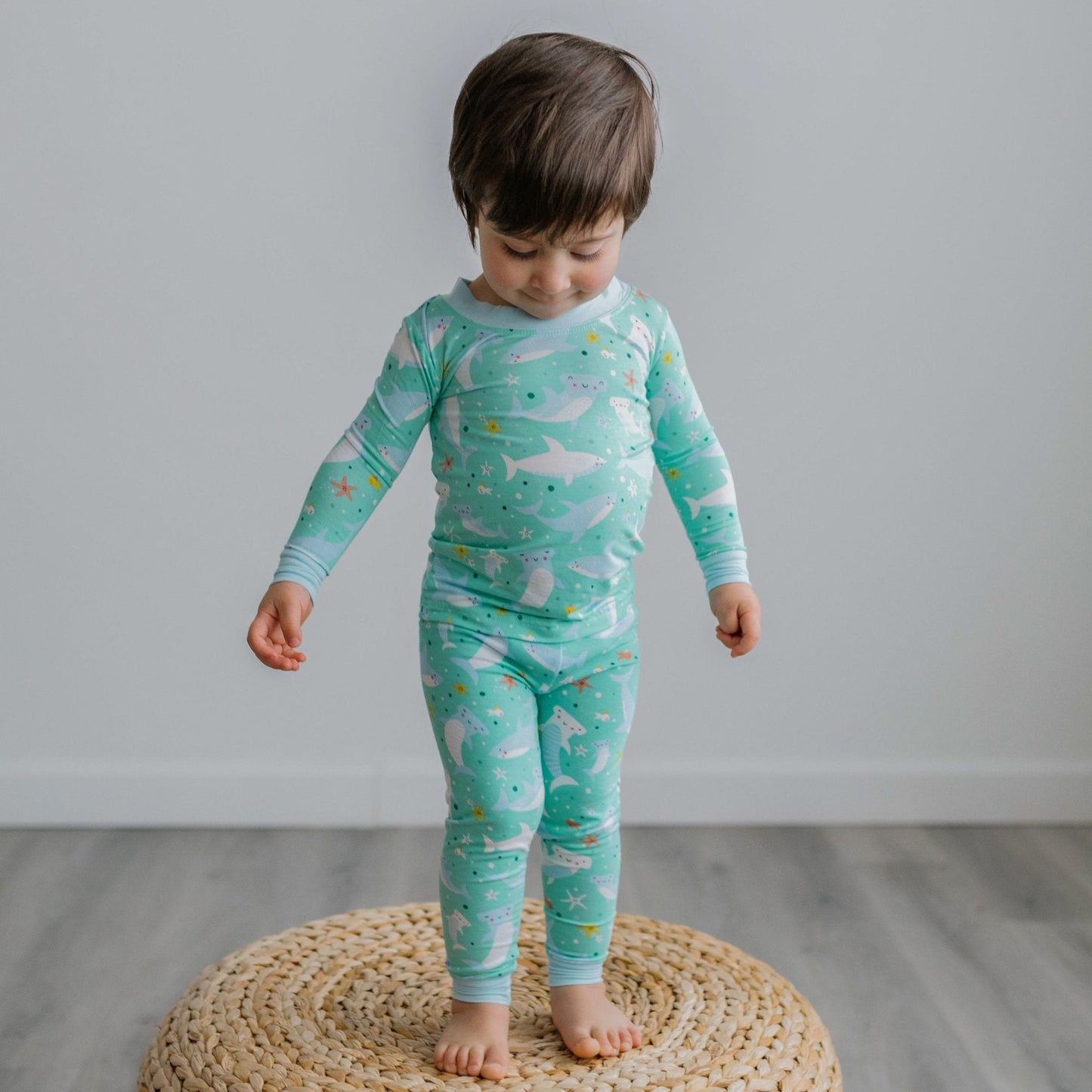 Shark Soiree Two-Piece Bamboo Viscose Pajama Set