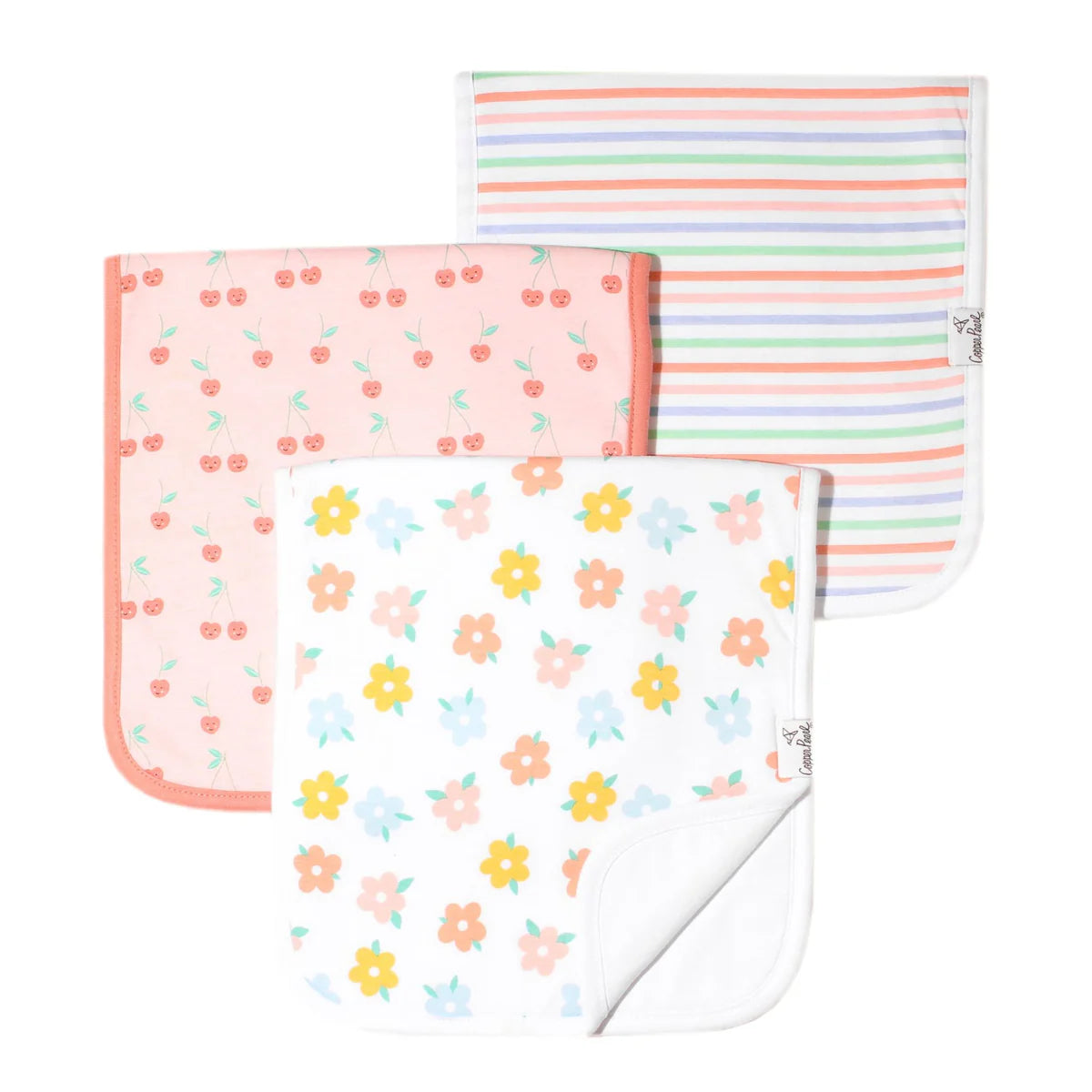 Cheery Burp Cloth Set (3-Pack)