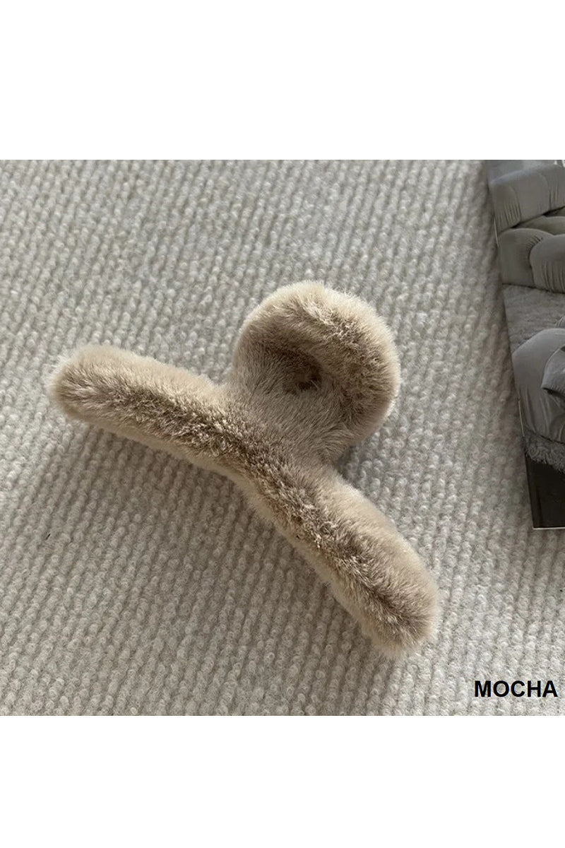 Faux Fur Hair Claw 5.25"