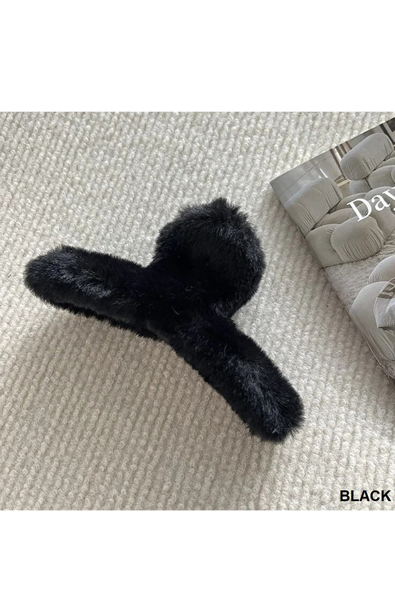 Faux Fur Hair Claw 5.25"