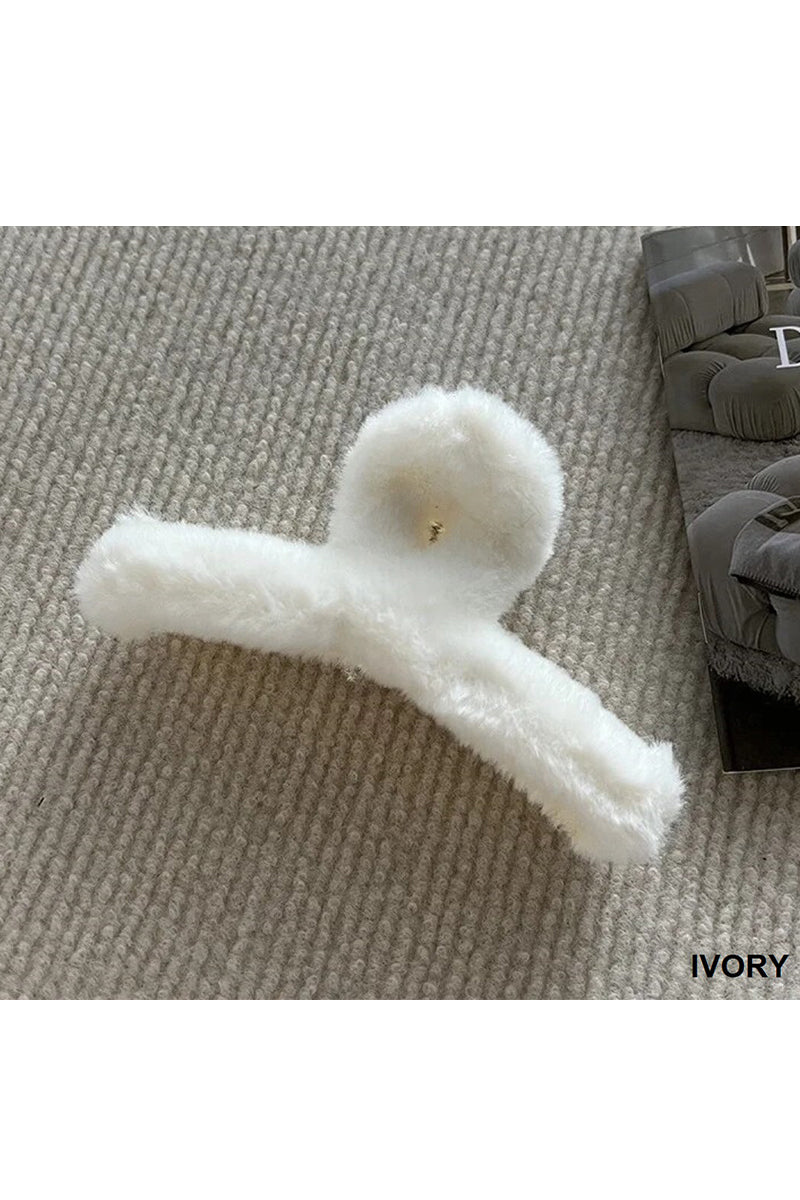 Faux Fur Hair Claw 5.25"