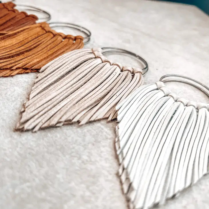 Brown Cascade Fringe Hoops Earrings