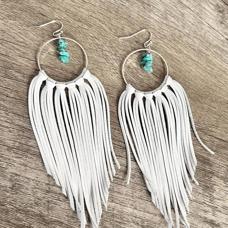 Avon Fringe Hoop Earrings