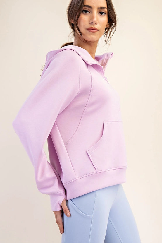 Light Heather Classy Quarter Zip Hoodie