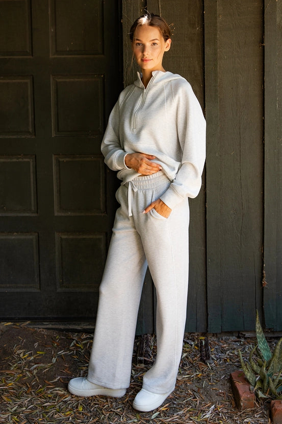 Light Heather Classy Quarter Zip Hoodie