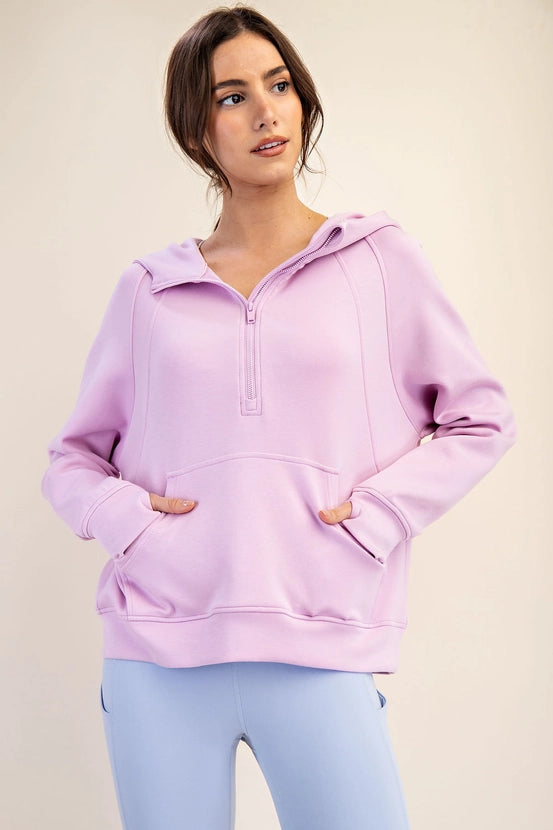 Light Heather Classy Quarter Zip Hoodie