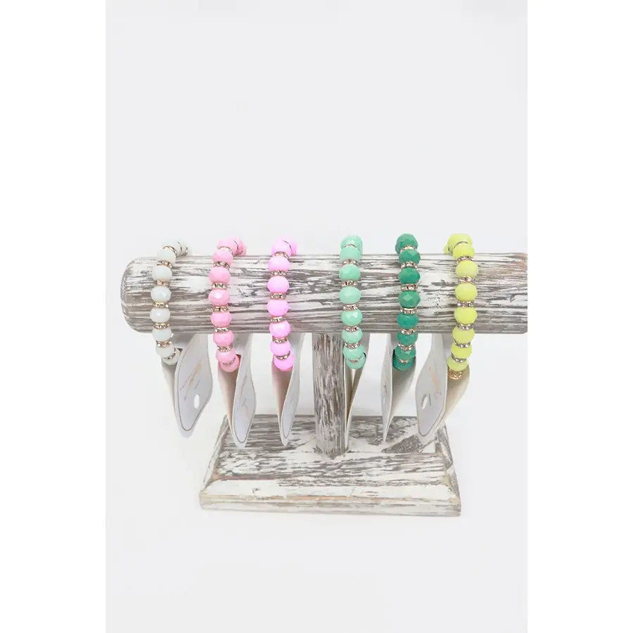Glass Bead Stretch Bracelet