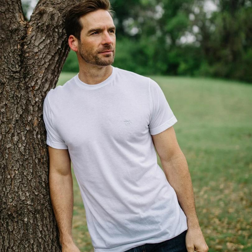 Performance Hybrid Tee Heather White