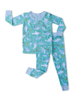 Shark Soiree Two-Piece Bamboo Viscose Pajama Set