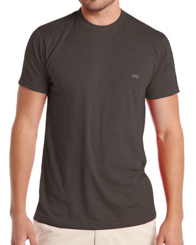 Performance Hybrid Tee Heather Brown