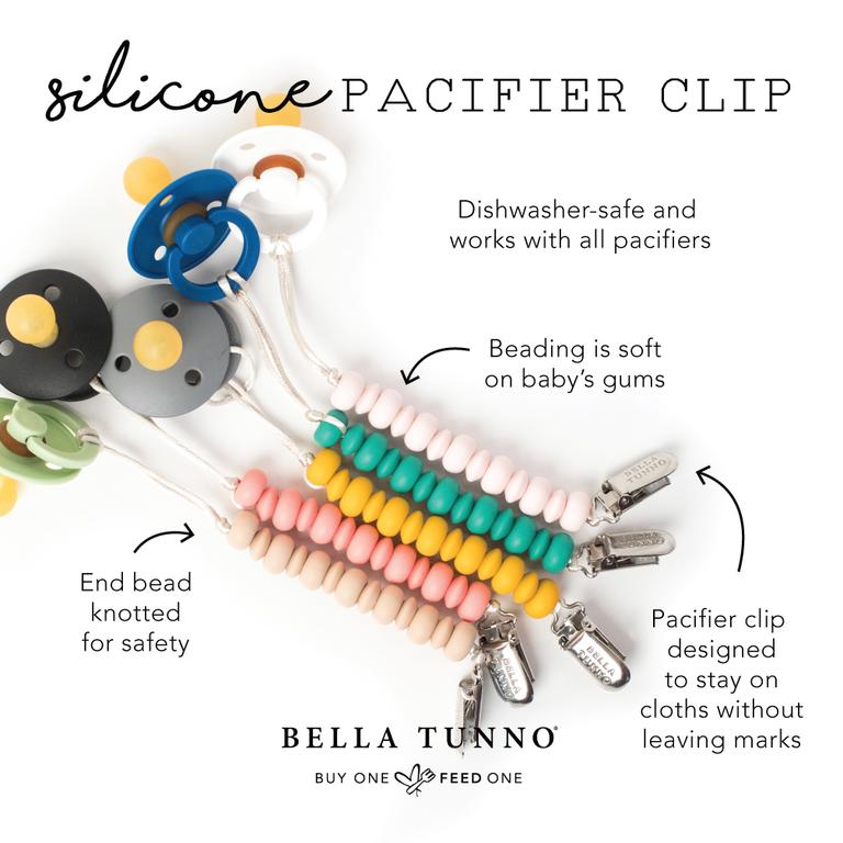 Speckled Pacifier Clip by Bella Tunno
