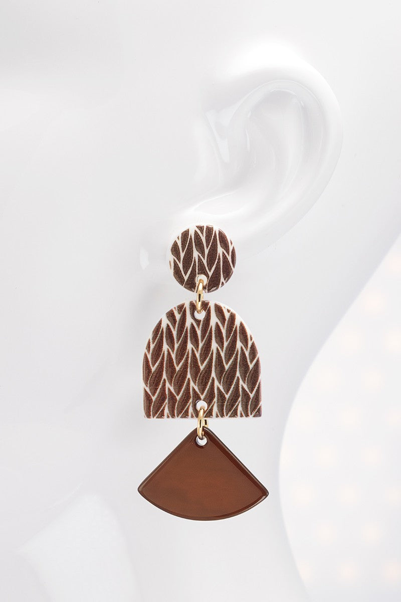 Braided Print Earrings