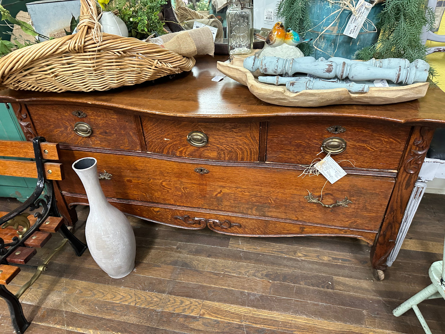 Ornate Oak Chest of Drawers