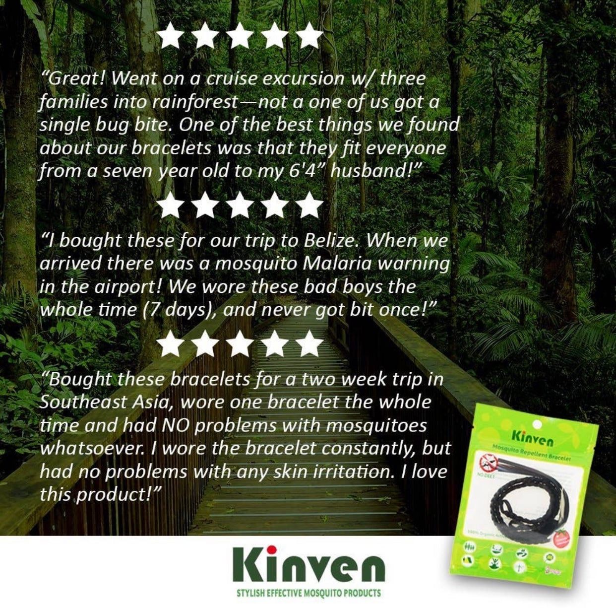 Kinven Mosquito Repellent Leather Bracelet