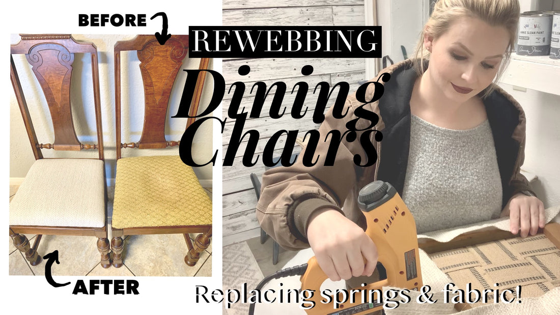 Reupholstering and Webbing Dining Chairs
