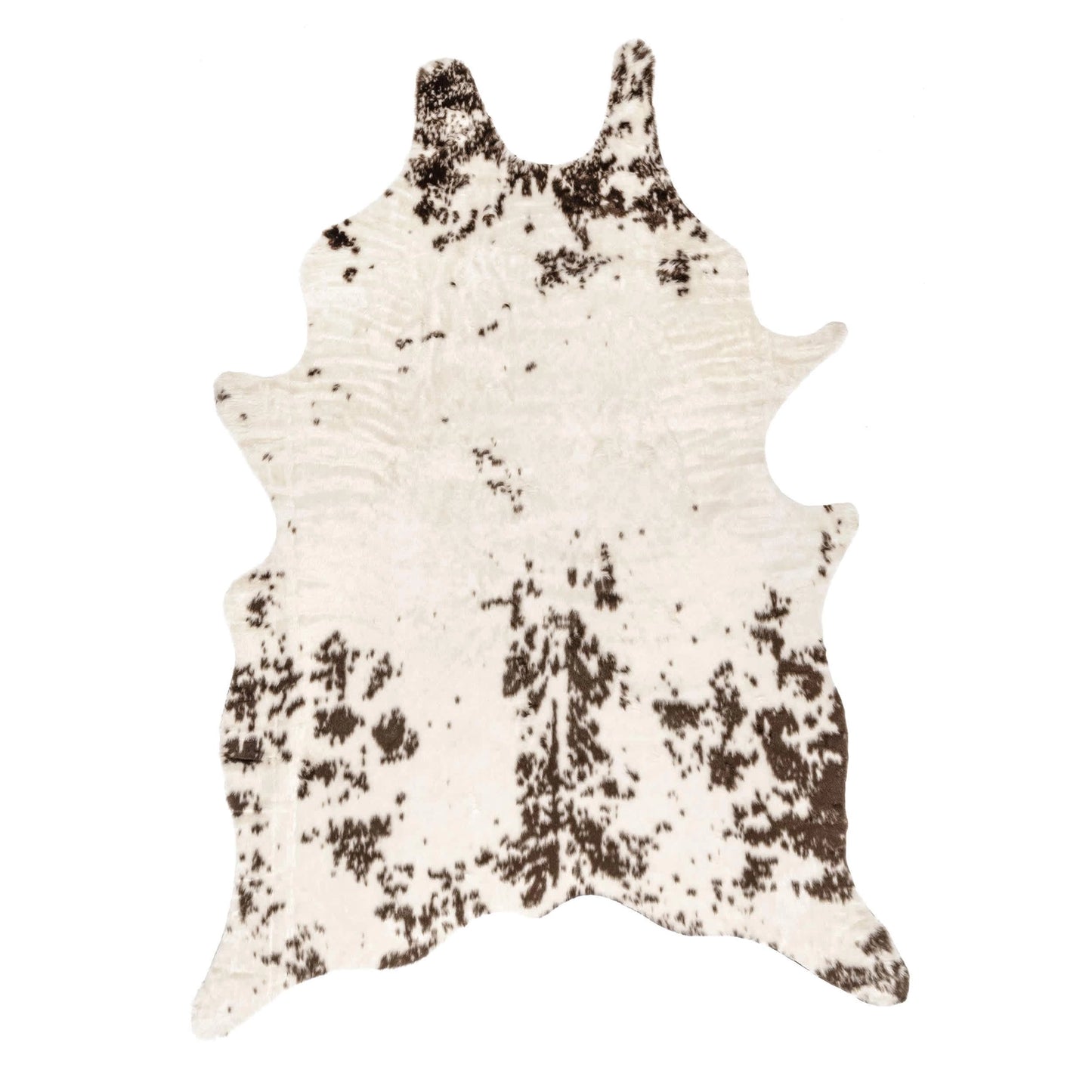 Faux Cowhide Washable Area Rug / 3'10"x5'