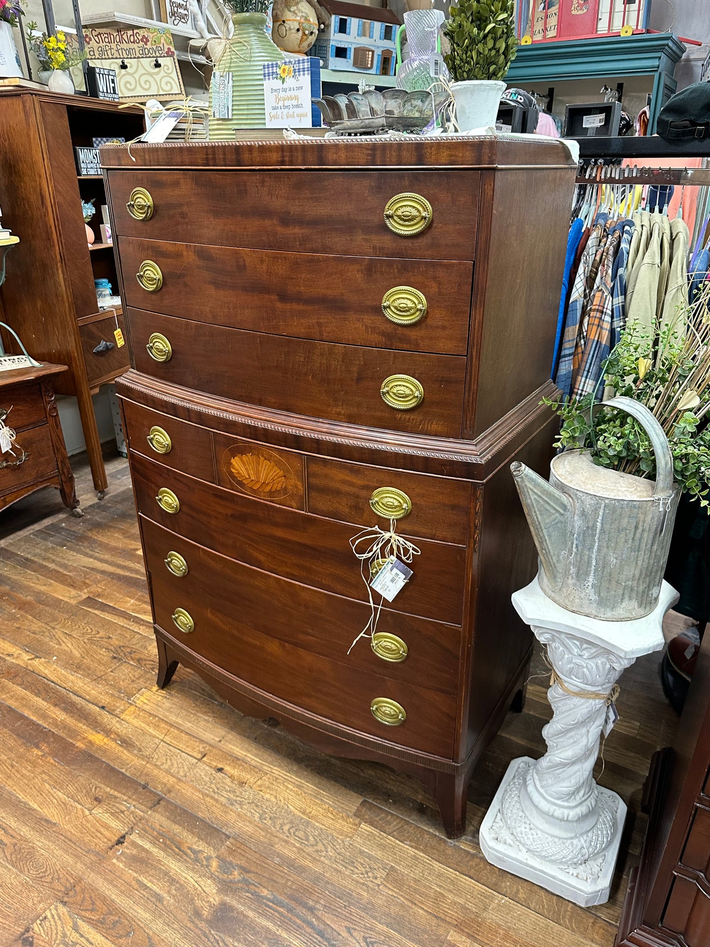 Bassett Dresser with Wood Inlay