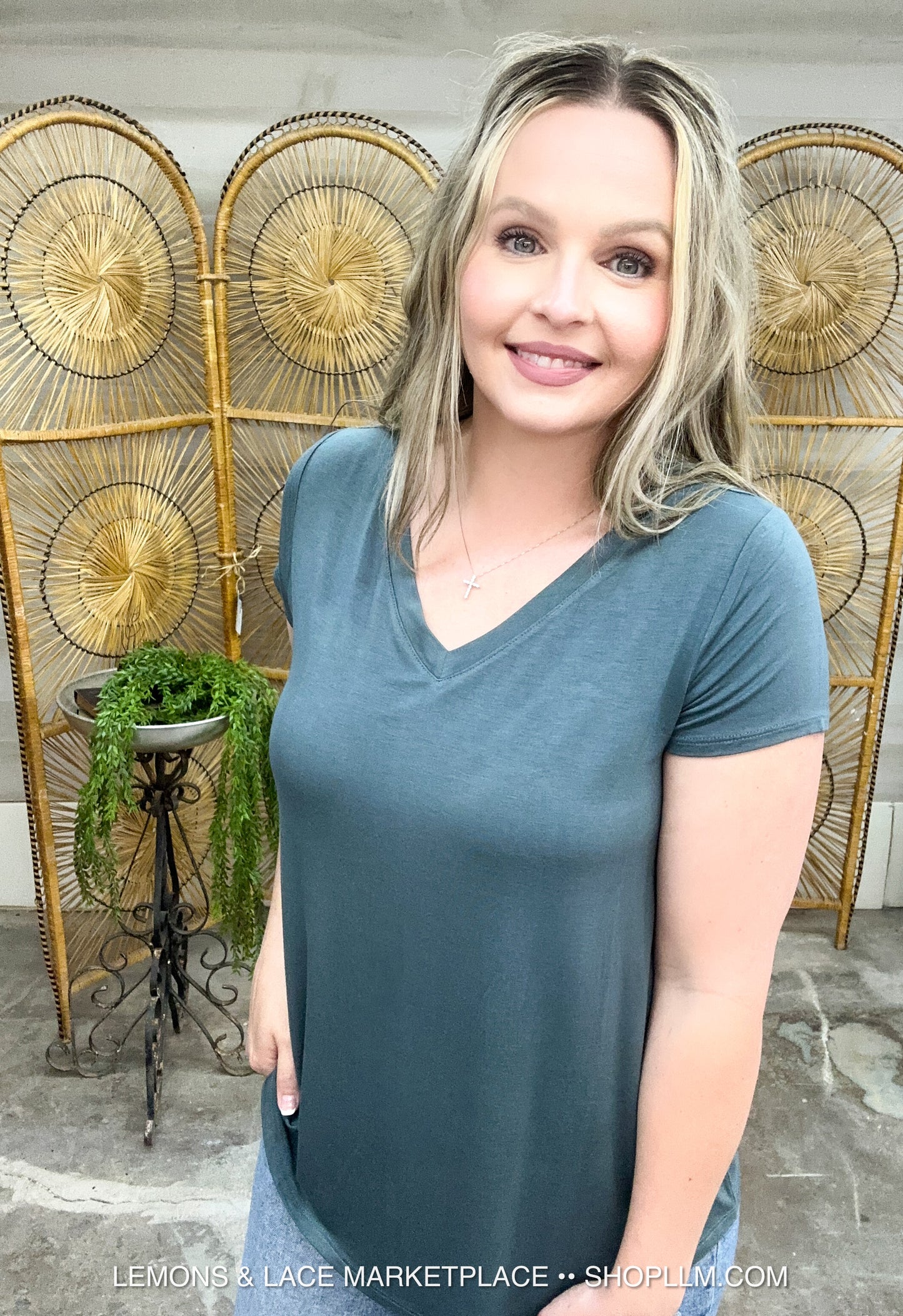 Ash Jade Better Than Basic Vneck Top