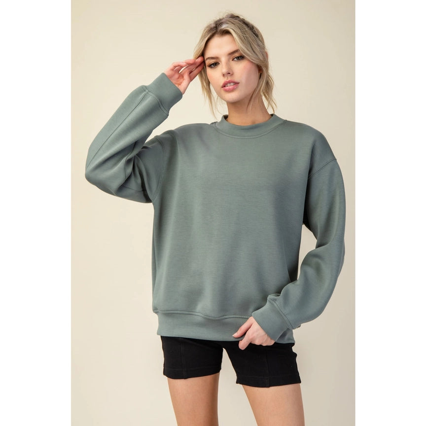 Sage Classy Mock Neck Pullover