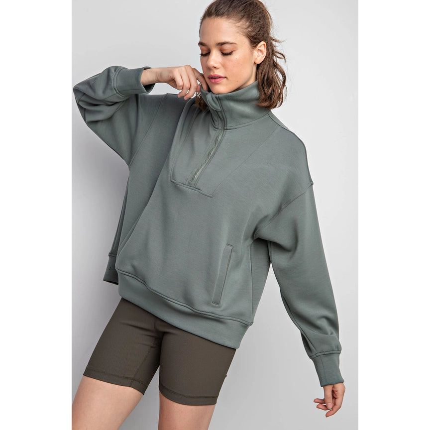 Sage Classy Quarter Zip Pullover