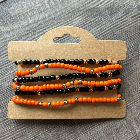 Game Day Seed Bead Friendship Bracelets