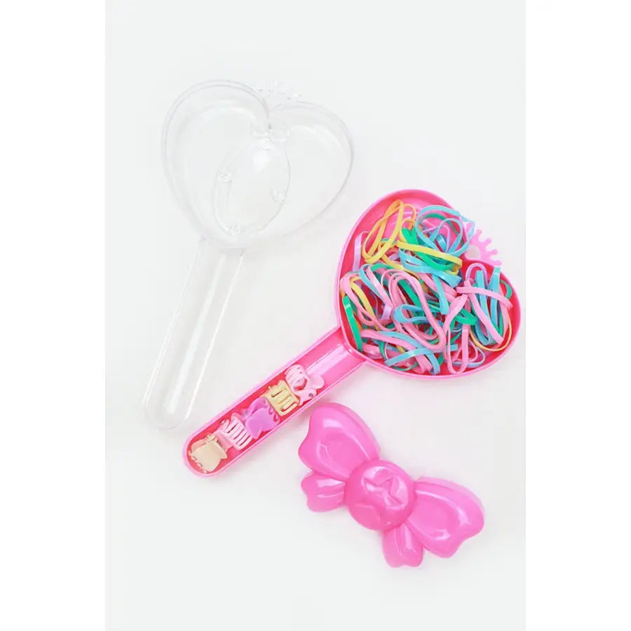 Heart Lollipop Hair Tie & Hair Claw Set