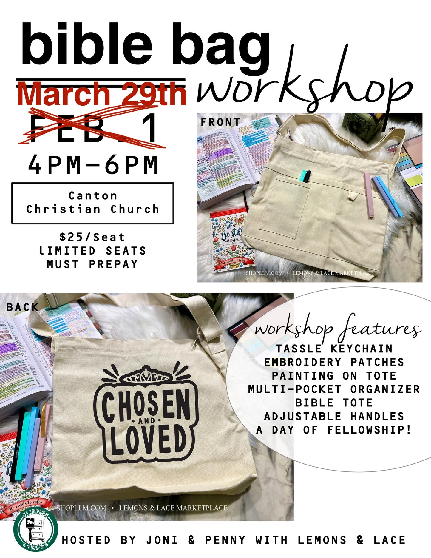 Ladies Fellowship & Craft | Painting Bible Bags