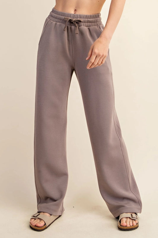 Mocha Classy Straight Leg Pants
