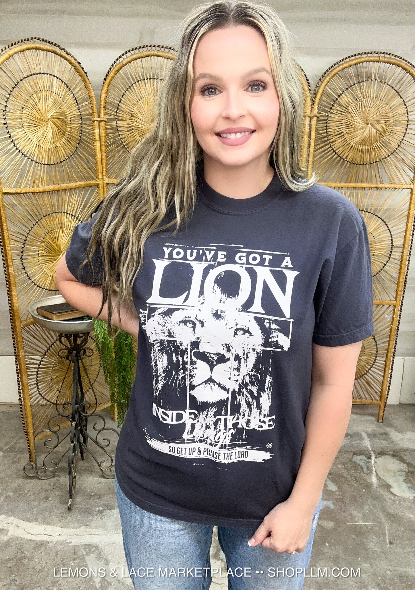 Lion Inside Those Lungs Pepper Christian Tee