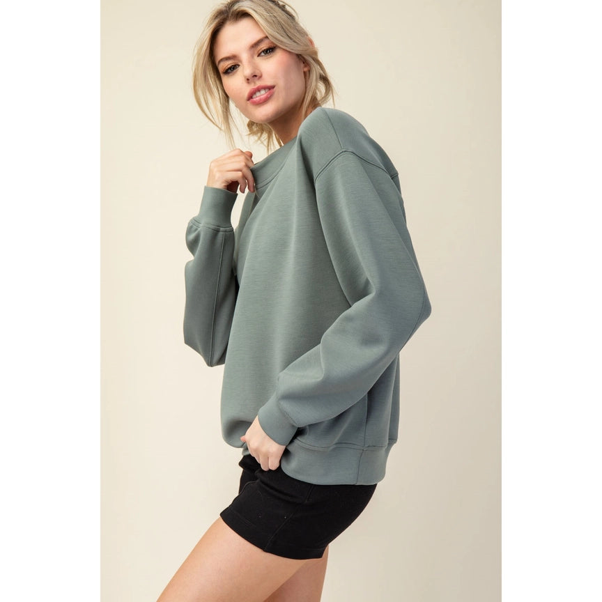 Sage Classy Mock Neck Pullover
