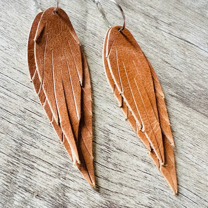 Lincoln Fringe Feather Earrings