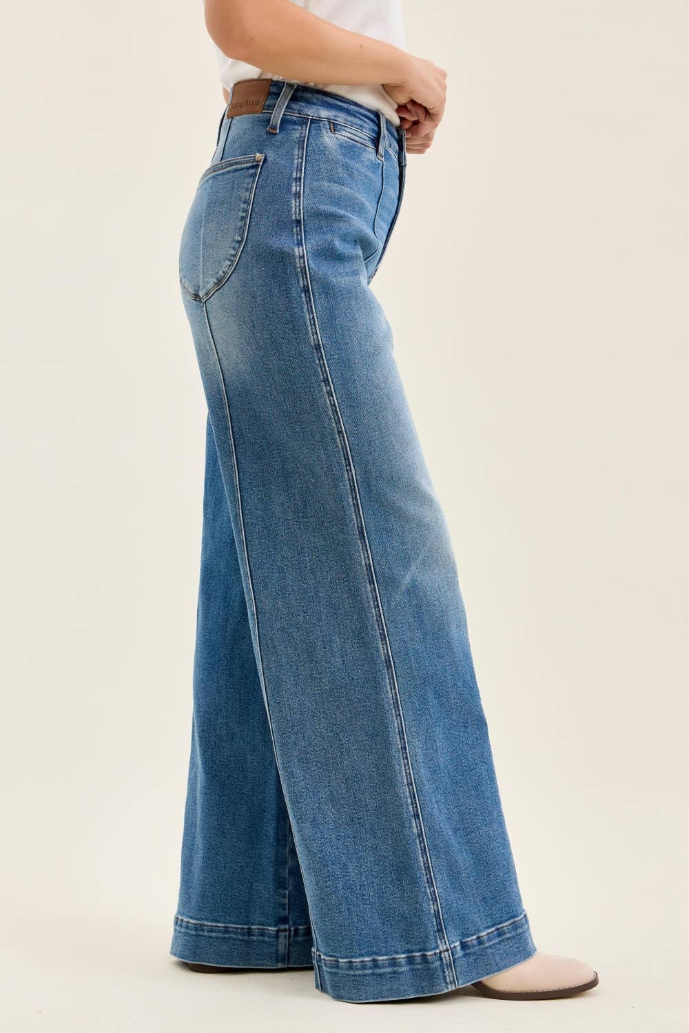 LIZA High Waisted Multi Inseam Palazzo w/ Shield Pkts MD Classic Fade