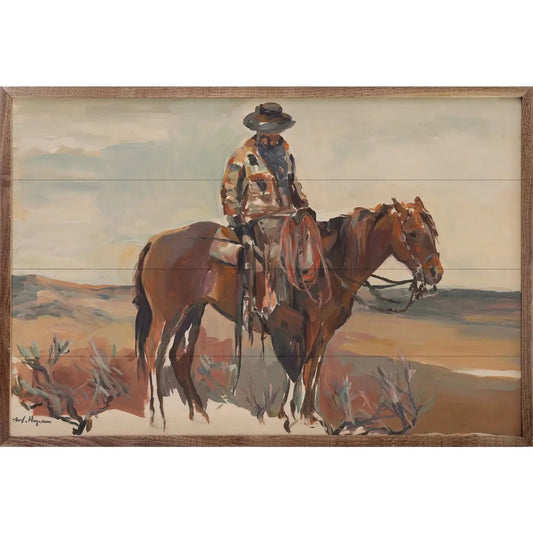 Western Rider Warm by Marilyn Hageman 16 x 10 x1.5"